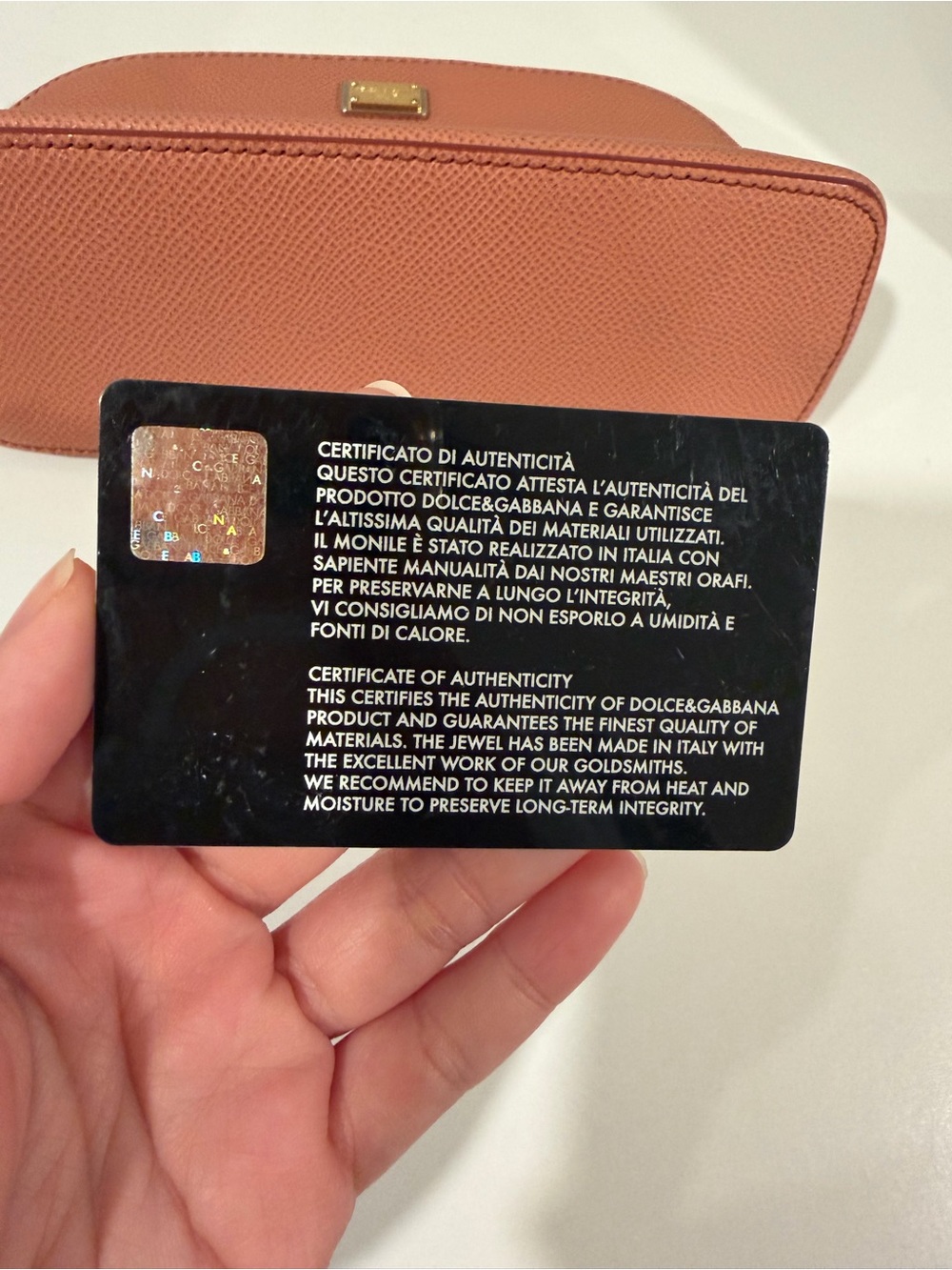 Dolce & Gabbana Peach Saffiano Leather Cosmetic Case - Picture 9 of 10